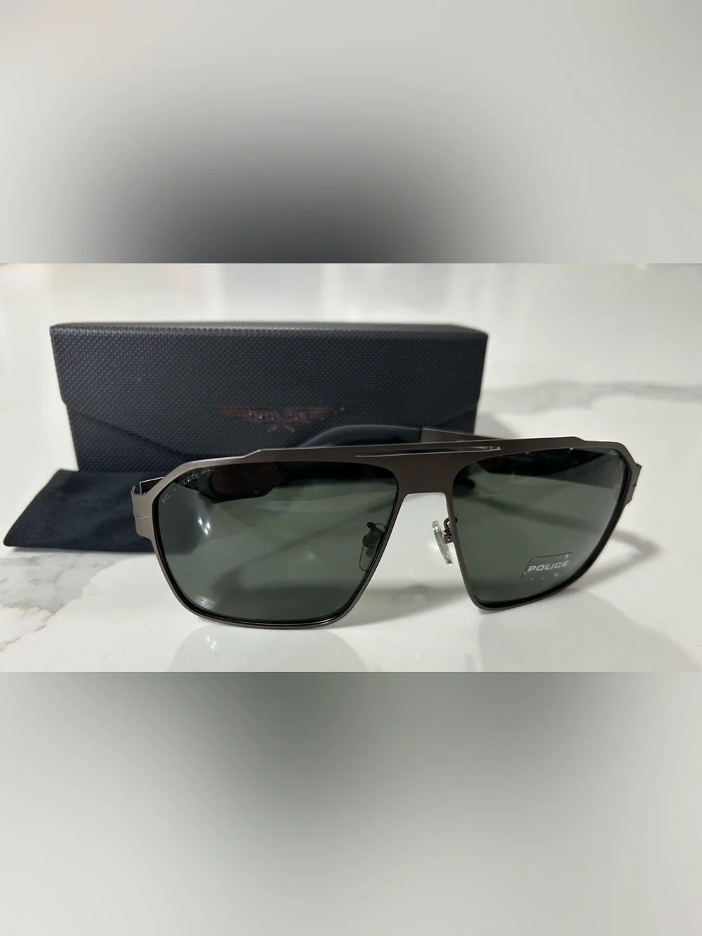 Police Men’s Gunmetal Frame Black Lens Sunglasses